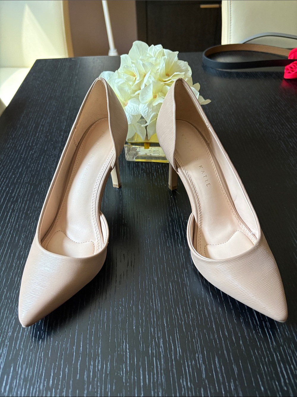 Kelly & Katie Nude Pointed-Toe Stiletto Pumps